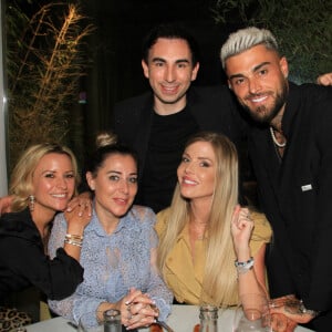 Exclusif - Jordan de Luxe, Thibault Garcia, Marie Bourquard, Magali Berdah, Jessica Thivenin - Dîner au restaurant cacher "Le Shkoun" à Paris le 24 juin 2022. © Philippe Baldini/Bestimage