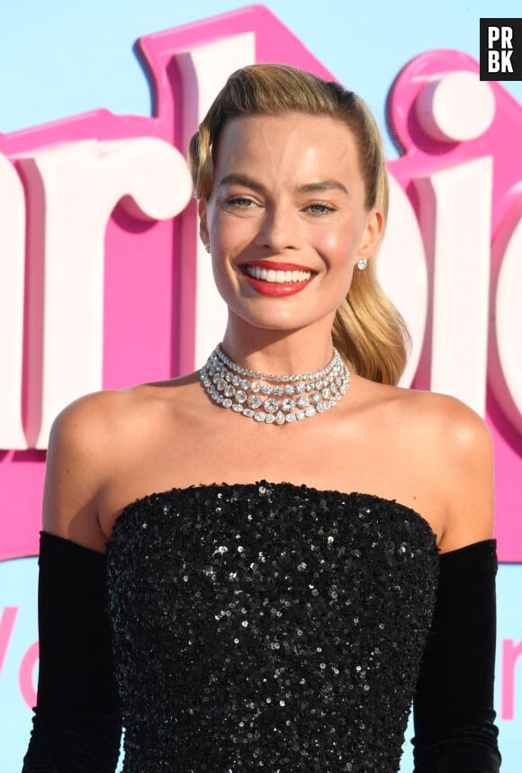 LOS ANGELES, CA - JULY 9: Margot Robbie at the world premiere of Barbie at Shrine Auditorium in Los Angeles, California on July 9, 2023.