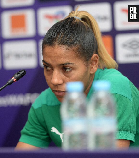 Ghizlane Chebbak of Morocco during the 2022 Womens Africa Cup of Nations press conference for Morocco at Prince Moulay Abdellah Stadium in Rabat, Morocco on 22 July 2022 