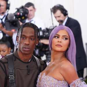 Séparation - Kylie Jenner et Travis Scott se séparent à nouveau - Travis Scott et sa compagne Kylie Jenner - Arrivées des people à la 71ème édition du MET Gala (Met Ball, Costume Institute Benefit) sur le thème "Camp: Notes on Fashion" au Metropolitan Museum of Art à New York, le 6 mai 2019. 