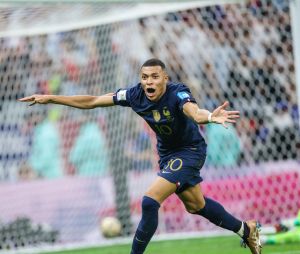 Kylian Mbappé - Match "France - Argentine (3-3 - tab 2-4)" en finale de la Coupe du Monde 2022 au Qatar, le 18 décembre 2022. © William Volcov/Zuma Press/Bestimage