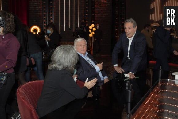 Exclusif - Fabrice, Jean-Jacques Bourdin - Backstage de l'enregistrement de l'émission "On Est En Direct" (OEED), Spéciale 100 ans de la radio, présentée par L.Ruquier, diffusée sur France 2 le 8 mai © Jack Tribeca / Bestimage