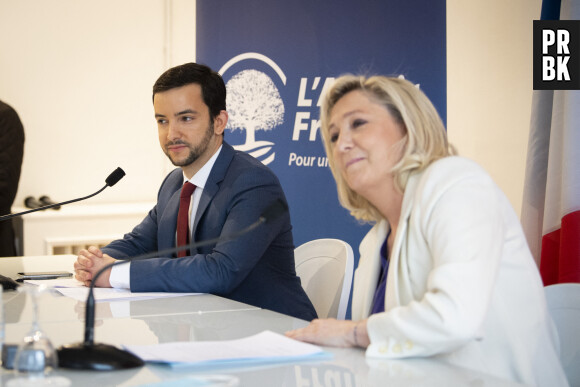 Jean-Philippe Tanguy - Marine Le Pen, présidente du Rassemblement National, lance "L'Avenir Français" un nouveau mouvement se revendiquant du gaullisme et associé au Rassemblement national à Paris le 22 mars 2021. © JB Autissier / Panoramic / Bestimage