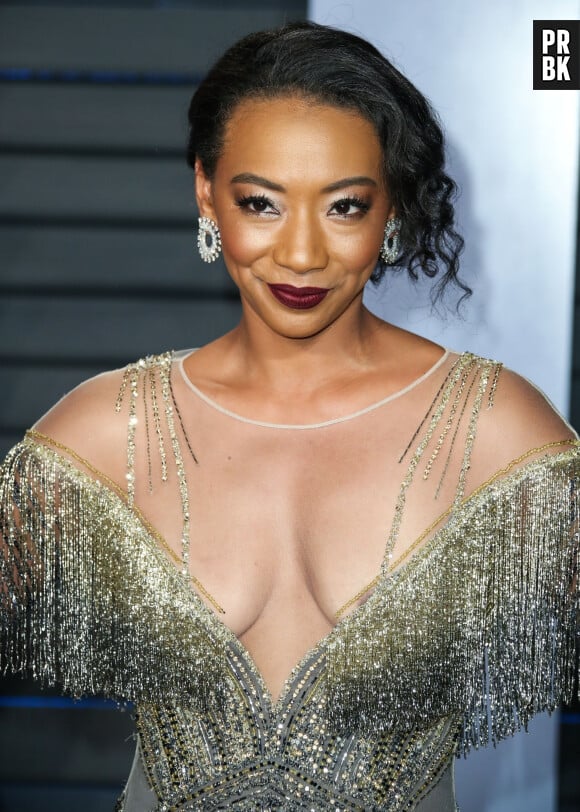 Betty Gabriel à la soirée Vanity Fair Oscar au Wallis Annenberg Center à Beverly Hills, le 4 mars 2018  Vanity Fair Oscar Party held at the Wallis Annenberg Center for the Performing Arts on March 4, 2018 in Beverly Hills. 4th march 2018