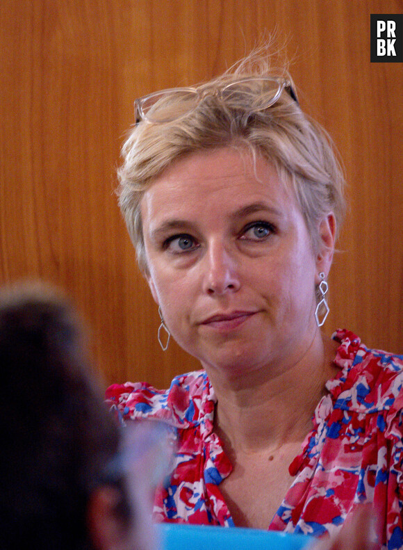 Clémentine Autain lors d'une conférence de presse pendant l'université d'été de La France Insoumise à Châteauneuf-sur-Isère le 26 août 2022. © Sandrine Thesillat / Panoramic / Bestimage