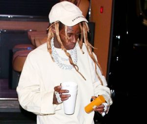 Lil Wayne arrive au club "Bootsy Bellows" à Los Angeles, le 23 juillet 2022.