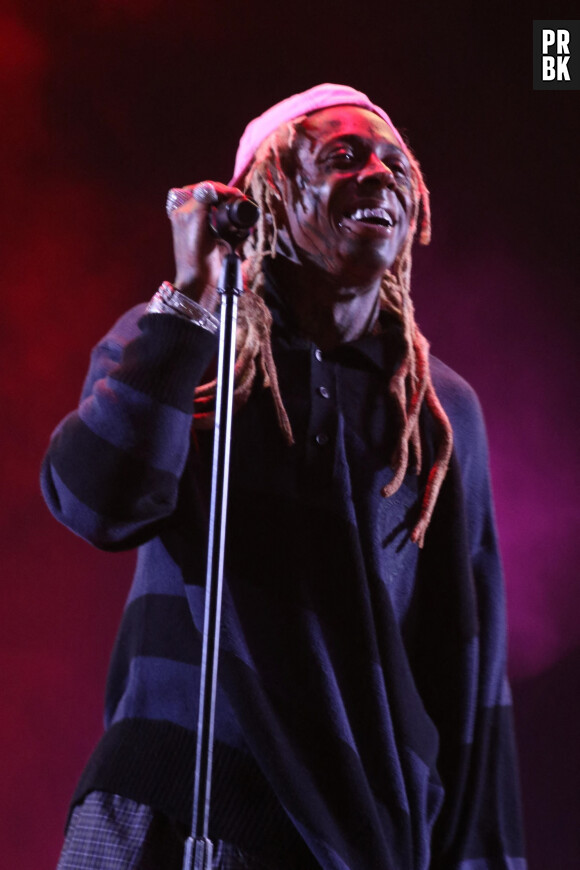 Le rappeur fête ses 41 ans.
Lil Wayne - Les artistes sur scène lors du festival de musique "Trillerfest" au Miami Marine Stadium à Miami, le 1er mai 2021.