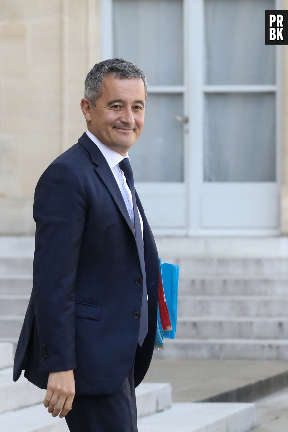 Le ministre de l'intérieur, Gérald Darmanin à la sortie du conseil des ministres, au palais de l'Elysée à Paris. Le 27 septembre 2023 © Stéphane Lemouton / Bestimage