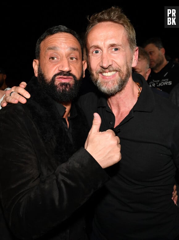 Cyril Hanouna et Philippe Caverivière - Les célébrités assistent au combat international de boxe poids lourd de 10 rounds opposant le français Tony Yoka au français d'origine camerounaise Carlos Takam au Zénith de Paris, France, le 11 mars 2023. © Veeren/Bestimage