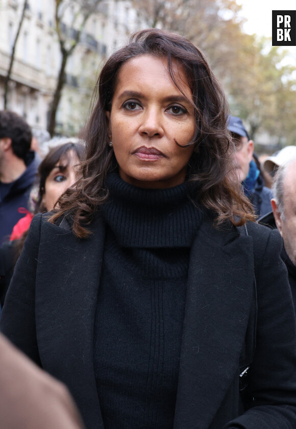Karine le Marchand - Marche pour la République et contre l'antisémitisme à Paris le 12 novembre 2023. © Denis Guignebourg / Bestimage