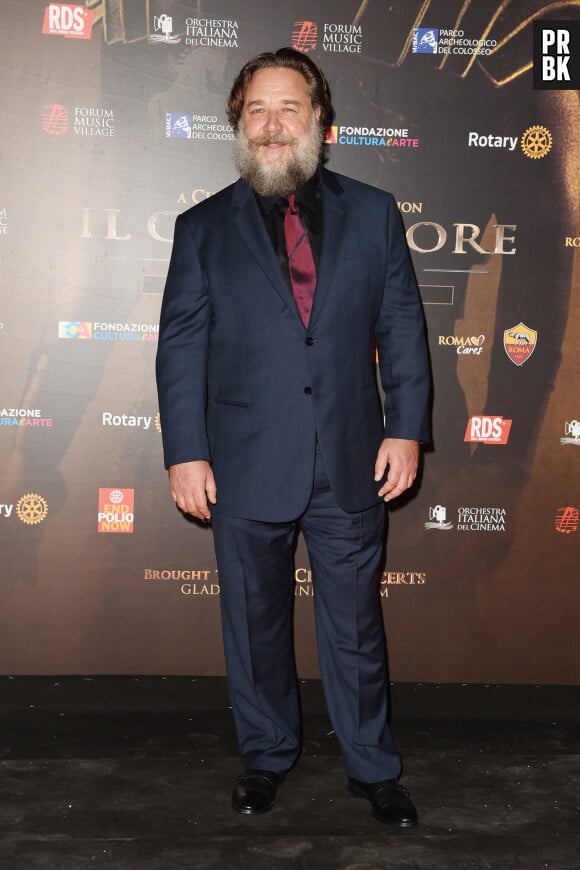 Russell Crowe au concert caritatif "Il Gladiatore" à Rome, le 6 juin 2018.