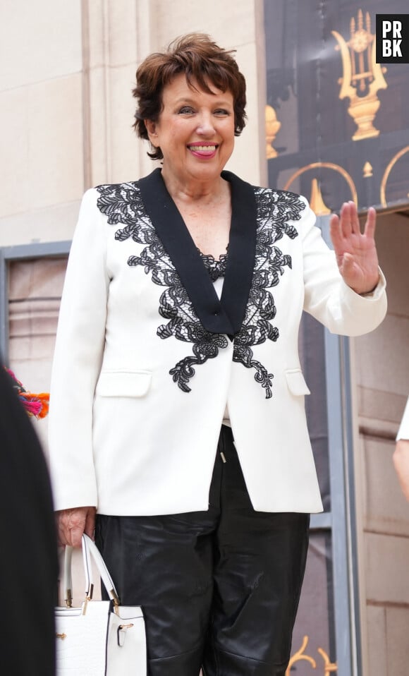 Roselyne Bachelot - Sorties du défilé Stéphane Rolland à l'Opéra Garnier lors de la Fashion Week haute couture automne-hiver 2023-2024 à Paris le 4 juillet 2023.