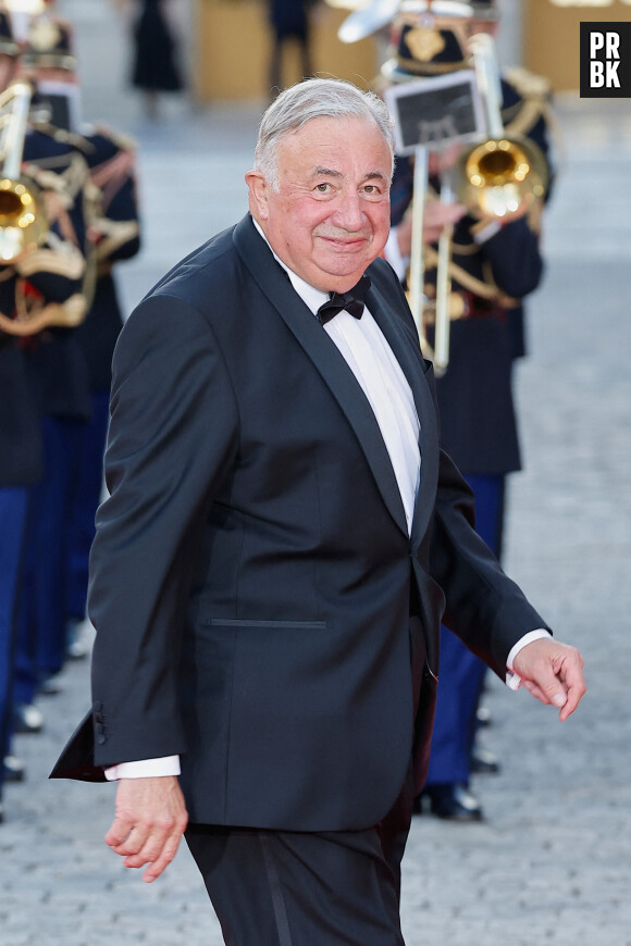 Gérard Larcher - Dîner d'Etat au château de Versailles en l'honneur de la visite officielle du roi et de la reine d'Angleterre en France (20 - 22 septembre 2023). Le 20 septembre 2023. 150 invités triés sur le volet ont été conviés à cette occasion. © Moreau-Jacovides / Bestimage