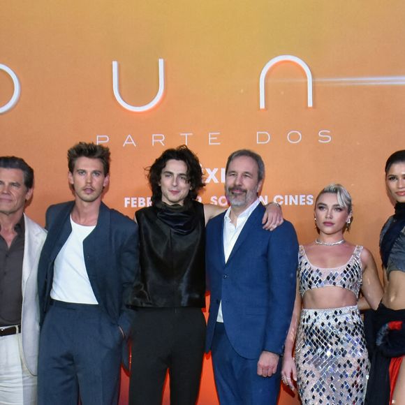 5 février 2024, à Mexico City : avant-première du film Dune - Partie 2. Josh Brolin, Austin Butler, Timothée Chalame, Denis Villeneuve, Florence Pugh and Zendaya (Credit Image: © Carlos Tischler/eyepix via ZUMA Press Wire)