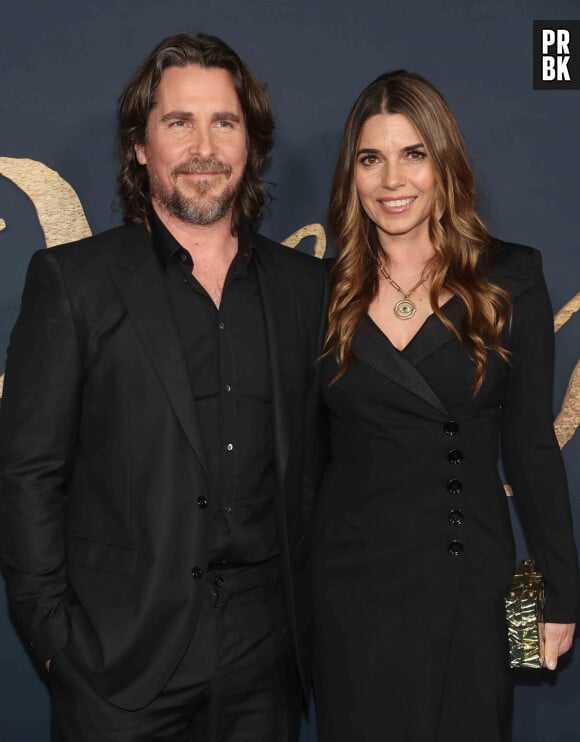 Christian Bale, Sibi Blazac. - Première de "The Pale Blue Eye" (Netflix) à Los Angeles, le 14 décembre 2022.