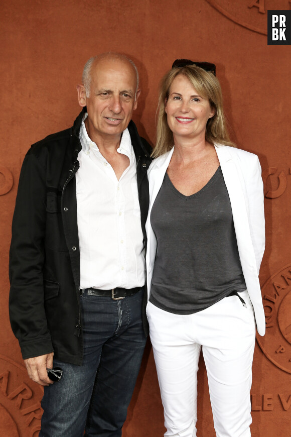 Jean-Michel et Stéphanie Apathie au village des Internationaux de France de Tennis de Roland Garros à Paris le 2 juin 2018. © Dominique Jacovides-Cyril Moreau / Bestimage