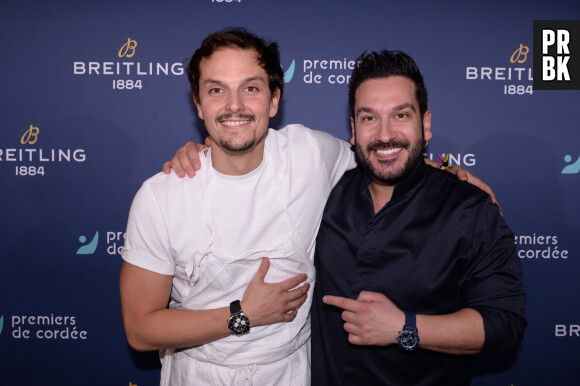 Exclusif - Juan Arbelaez et Denny Imbroisi - Dîner de charité Breitling pour l'association "Premiers de cordée" à la Samaritaine à Paris le 8 octobre 2021. © Rachid Bellak / Bestimage