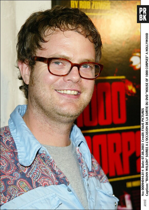 "RAINN WILSON" SOIREE A L'OCCASION DE LA SORTIE DU DVD "HOUSE OF 1000 CORPSES" A HOLLYWOOD Of 1000 Corpses DVD Premiere Party, Club A.D., Hollywood, Calif 8/6/03 Rainn Wilson PORTRAIT HOMME LUNETTES