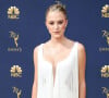 Maika Monroe lors du photocall lors de la 70ème cérémonie des Primetime Emmy awards au théâtre Microsoft à Los Angeles le 17 septembre 2018.