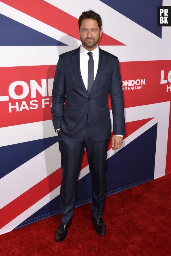 Gerard Butler lors de la première du film "London Has Fallen" à Hollywood, le 1 mars 2016.