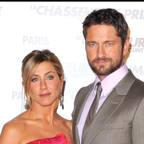 Jennifer Aniston et Gerard Butler - Avant-première du film Le chasseur de primes au cinéma Gaumont Marignan