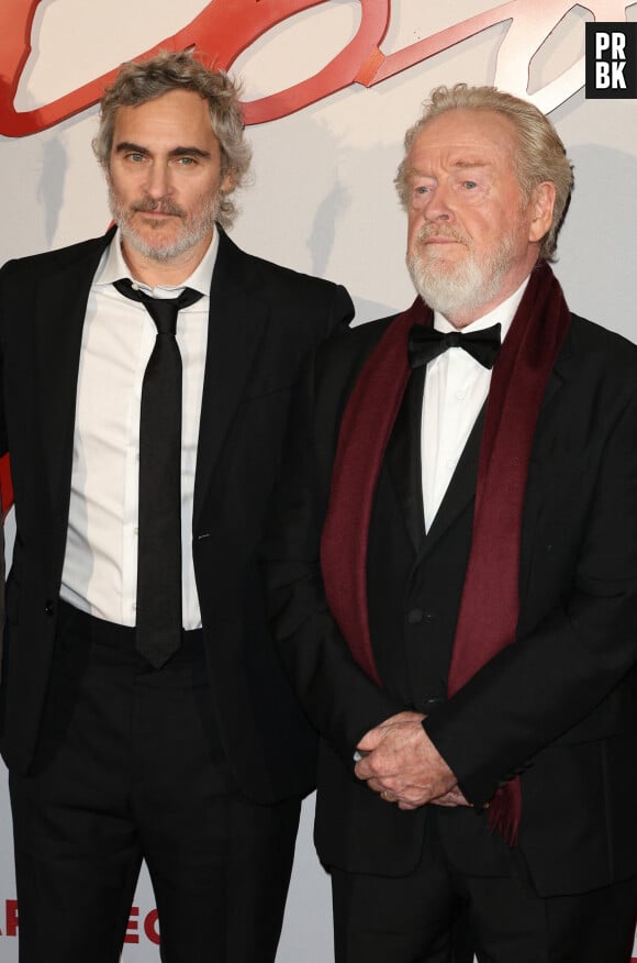 Joaquin Phoenix et Ridley Scott - "Napoléon" à la Salle Pleyel à Paris le 14 novembre 2023. © Coadic Guirec / Bestimage 