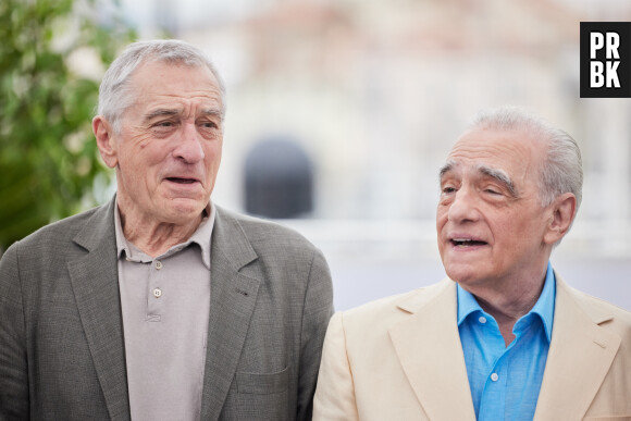 Robert De Niro et Martin Scorsese au photocall du film "Killers Of The Flower Moon" lors du 76ème Festival International du Film de Cannes, au Palais des Festivals à Cannes, France, le 21 mai 2023. © Jacovides-Moreau/Bestimage 