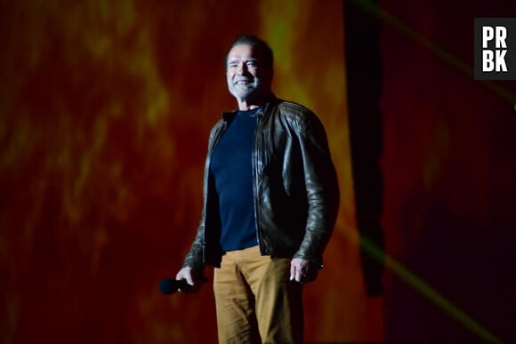 Arnold Schwarzenegger à la soirée Netflix lors du festival Tudum à Sao Paulo.