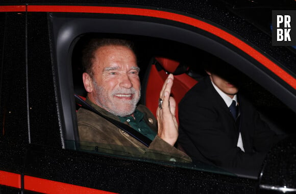 Exclusif - Arnold Schwarzenegger arrive à l'hôtel "Martinez" lors du 76ème Festival International du Film de Cannes. © Denis Guignebourg/Bestimage