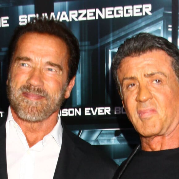 Arnold Schwarzenegger, Sylvester Stallone - Premiere de "The Escape Plan" a New York.