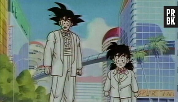 Goku et Gohan dans Dragon Ball Z : Movie Overview Special.