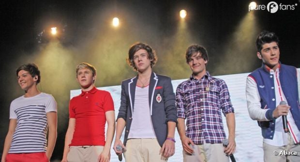 Les One Direction en concert à Wolverhampton fin décembre 2011.