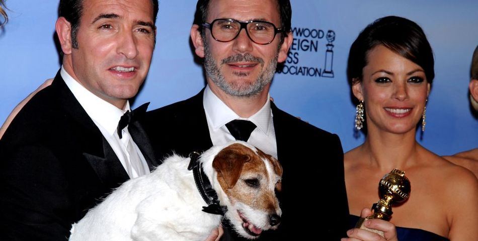Berenice Bejo, Jean Dujardin et Michel Hazanavicius aux Golden Globes 2012 