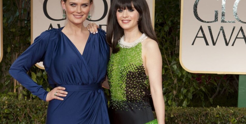 Emily et Zooey Deschanel aux Golden Globes 2012 