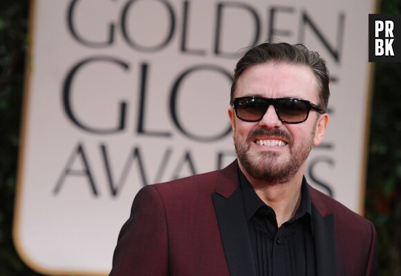 Ricky Gervais sur le tapis rouge des Golden Globes 2012