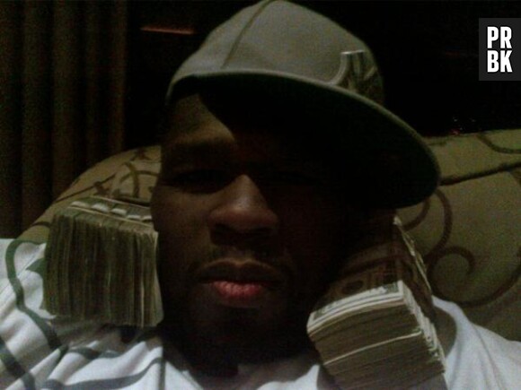 50 Cent avec son fameux butin.