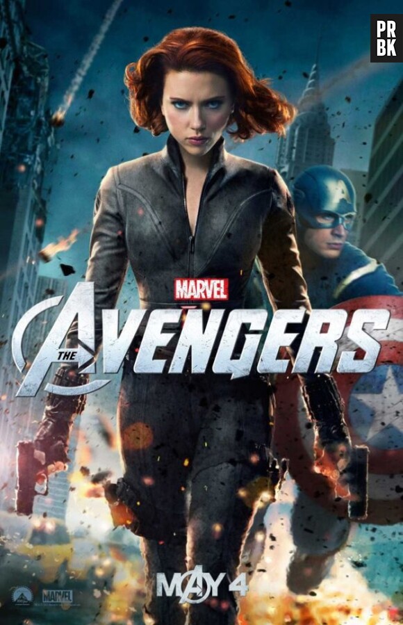 Scarlett Johansson et Chris Evans dans The Avengers