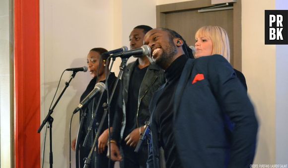 NJ lors de son showcase chez Sony Music pour présenter son EP "Le Calme avant le Tempo"