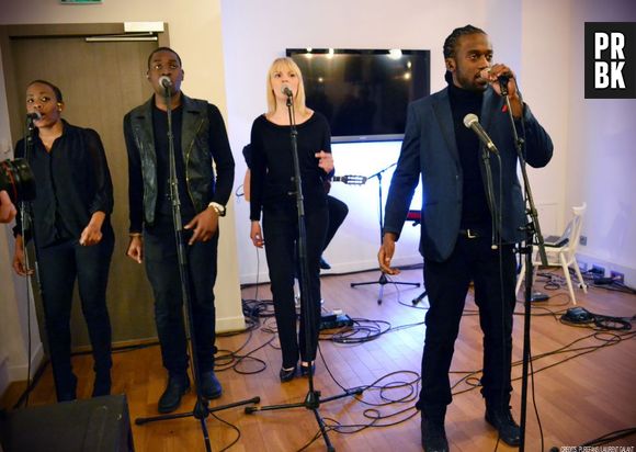 NJ lors de son showcase chez Sony Music pour présenter son EP "Le Calme avant le Tempo"
