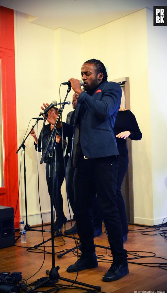 NJ lors de son showcase chez Sony Music pour présenter son EP "Le Calme avant le Tempo"