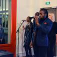 NJ lors de son showcase chez Sony Music pour présenter son EP "Le Calme avant le Tempo"