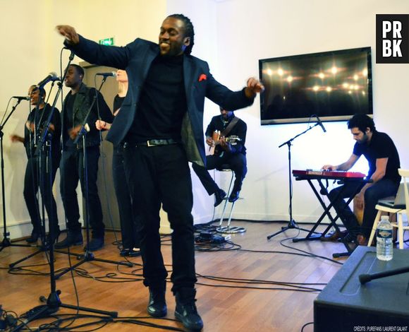 NJ lors de son showcase chez Sony Music pour présenter son EP "Le Calme avant le Tempo"