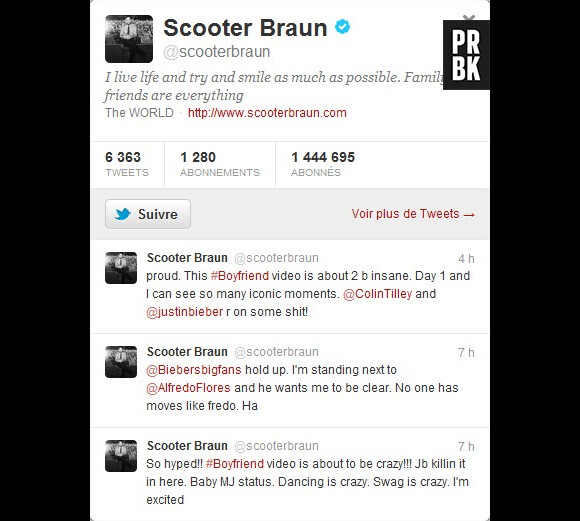 Scooter Braun est tout feu, tout flamme sur le tournage du clip de Justin Bieber !