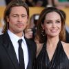 Angelina Jolie et son futur époux Brad Pitt
