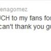 Selena Gomez reconnaissante envers ses fans
