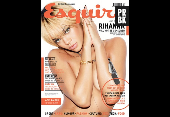 Rihanna topless pour Esquire