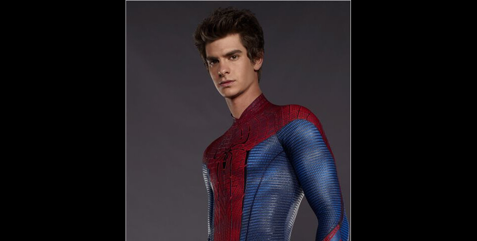 Andrew Garfield et son costume de Spider-Man