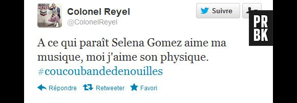 Colonel Reyel dragouille Selena Gomez sur Twitter