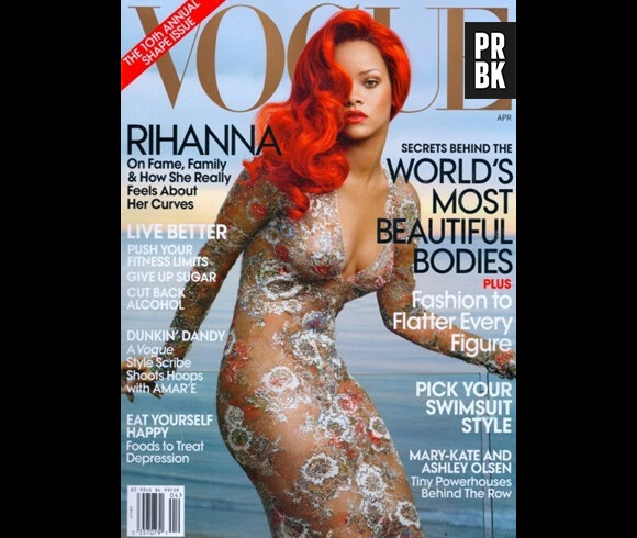 Rihanna de nouveau en couverture très sexy du Vogue Américain
