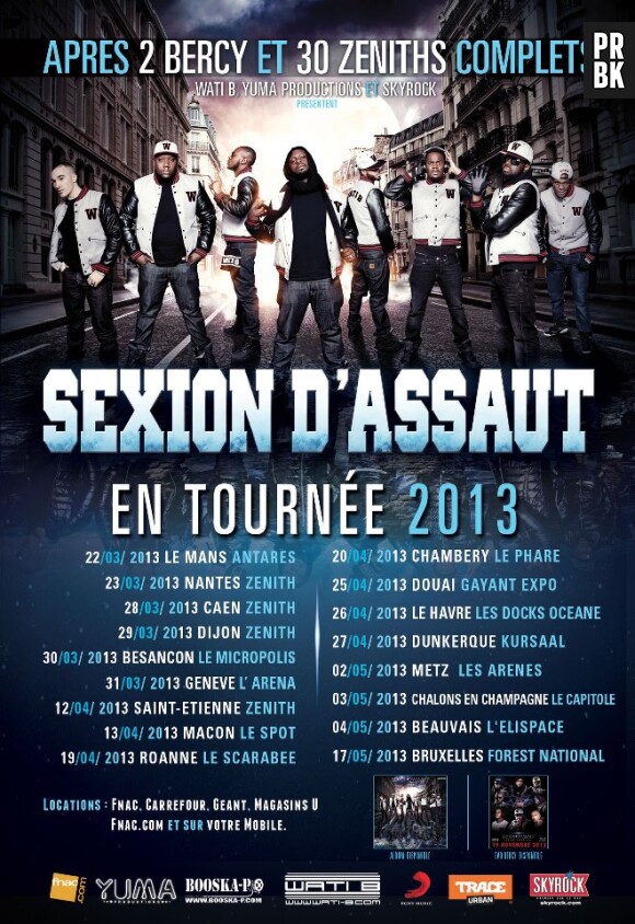 L'affiche de la tournée 2013 de Sexion d'Assaut